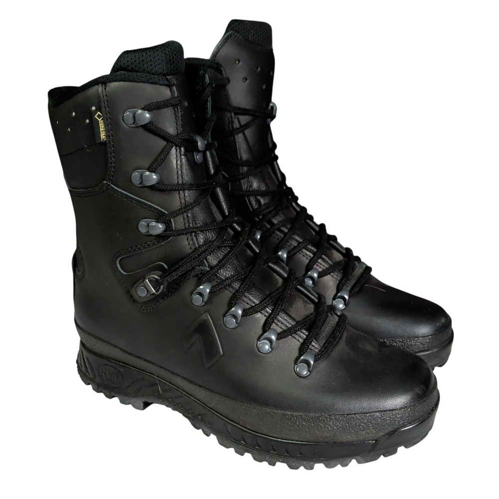 Haix Boots Mens Size US 10M UK 9M EU 43 Gore-Tex Black Leather Combat Insulated